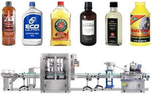 4 Head Filler Lubricant Bottle Filling Line Machine