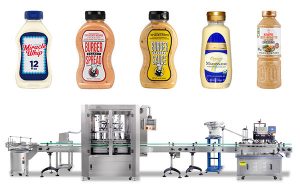 4 Head Filler Mayonnaise Bottle Filling Line Machine