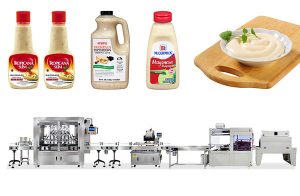 6 Head Mayonnaise Filling Machine With Heat Shrink Packer