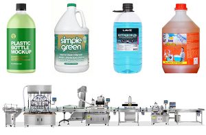 Automatic 5L Detergent Filling Machine With Capping Sealing And Labeling Line