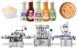 Automatic Bottle Labeling Filling And Capping Line For Sauce Salad Dressing