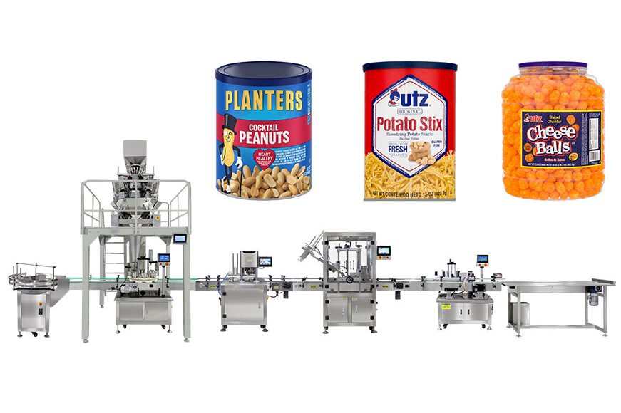 Automatic Granule Can Filling Line With Multihead Weigher