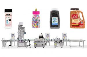 Automatic Linear Scale Granule Bottles Filling Capping And Labeling Line