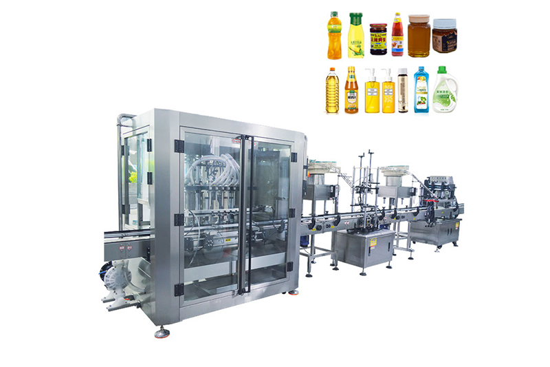 Automatic Soy Sauce Dish Detergent Liquid Piston Filling Capping Line