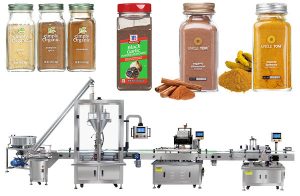 Automatic Spice Powder Bottle Filling Capping Machine Line