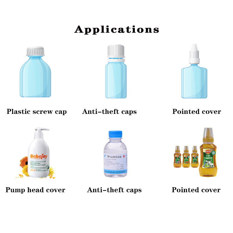 Máquina taponadora de tornillo de botella de leche con cubierta de cabezal de bomba roscada automática