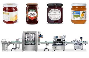 Full Automatic Jam Jar Filling Capping And Labeling Line