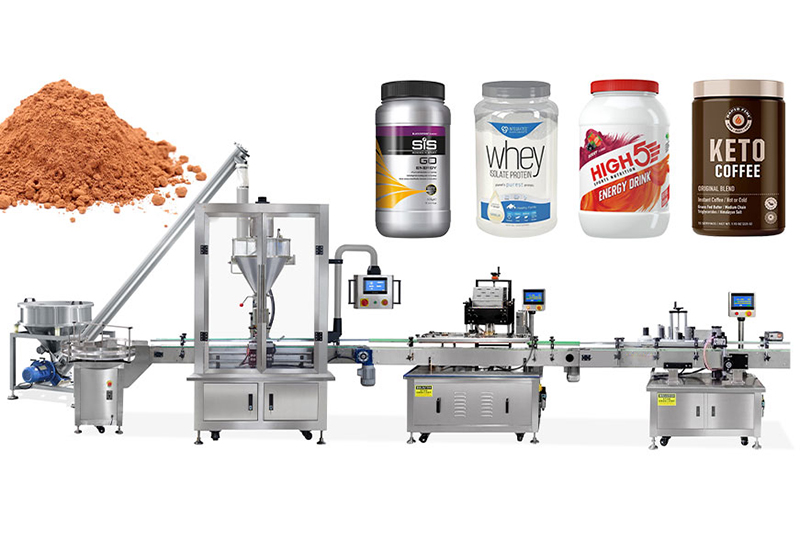 Full Automatic Powder Filling Capping Machine Line