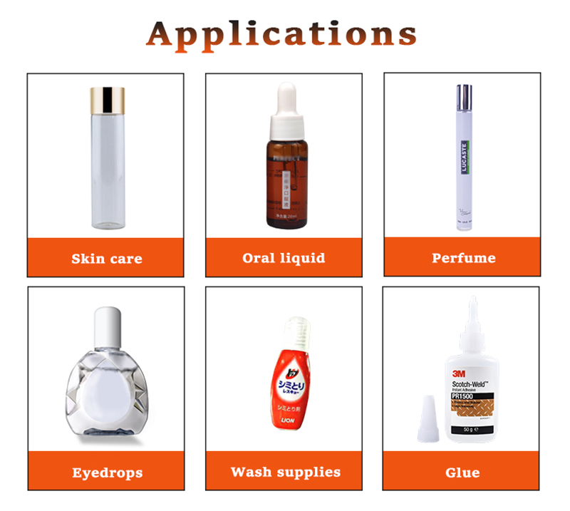 エッセンシャルオイル用全自動小瓶充填キャッピング2イン1マシン