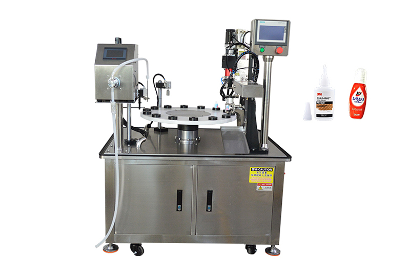 Full Automatic Small Bottle Filling Capping 2 In 1 Machine For Essential Oil