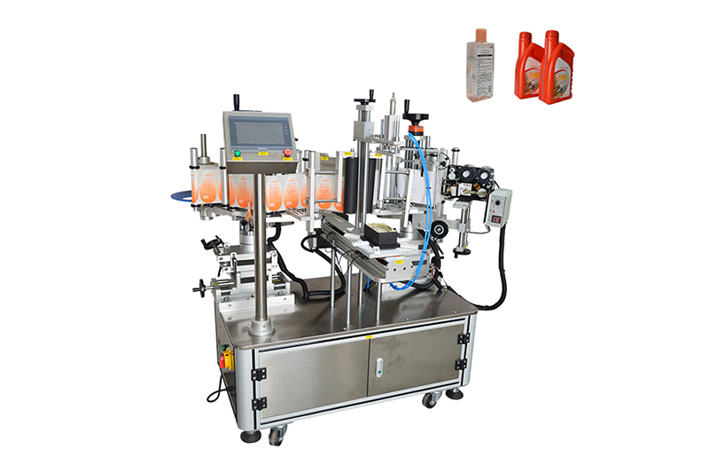 Semi Automatic Double Sides Labeling Machine For Square Bottle
