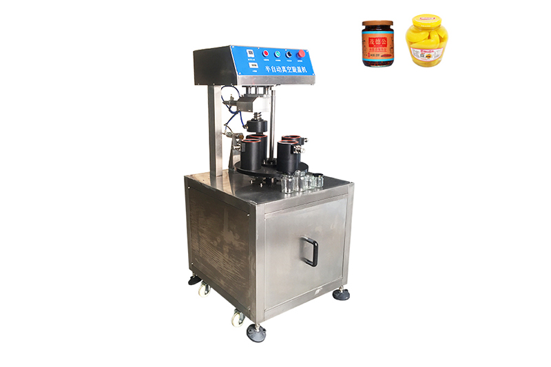 Semi Automatic Glass Jar Vacuum Capping Machine