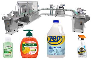 Automatic Bottle Liquid Detergent Filling Capping Labeling Line