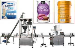 Automatic Milk Powder Tin Can Filling And Sealing Machine